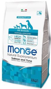 Monge Hypoallergenic adult sausas pašaras (lašiša ir tunas) 2,5kg