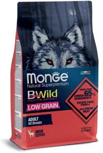 Monge BWild adult sausas pašaras (elniena) 2,5kg