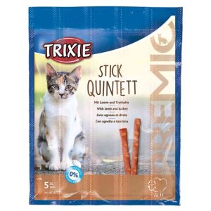 Trixie PREMIO Stick Quintett, lamb-turkey, skanėstas katėms 5x5 g