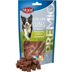 Trixie PREMIO skanėstai šunims, žąsies kepenų kubeliai, 100 g