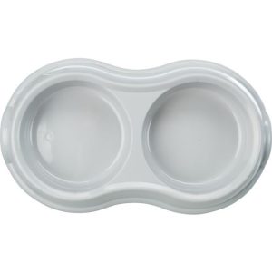 Trixie Dvigubas dubenėlis, plastm., 2x0.2 l, ø 11 cm-26x4x14 cm