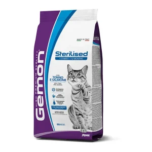 GEMON Dry Cat Sterilized su tunu ir lašiša 2kg