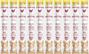 GimCat Sticks begrūdės lazdelės, su paukštiena (10 vnt)