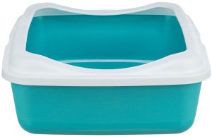 Trixie Classic Kačių tualetas su kraštais, 37x15x47 cm, tams. žalias/baltas