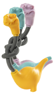 Gimdog DINOSAUR įv. spalvų žaislas šuniui