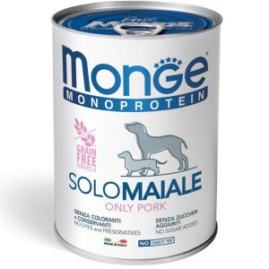 Monge Monoproteico "Solo" - Wet Dog Pate 100% PORK 400g