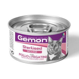 GEMON - Wet Cat Mousse Sterilised Chicken/Liver 85g