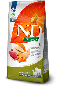 FARMINA N&D PUMPKIN - DOG Dry Duck&Cantaloupe ADULT MEDIUM MAXI 12 kg