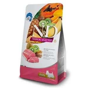 FARMINA N&D TROPICAL SELECTION – DOG Sausas maistas suaugusiems mažų veislių šunims su kiauliena 1,5 kg