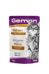 Gemon Kitten konservuotas pašaras jauniems kačiukams su vištiena 100g