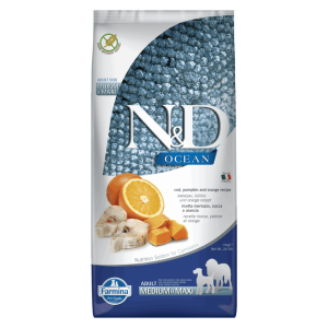 FARMINA N&D OCEAN - DOG Dry Cod Pumpkin&Orange ADULT MED&MAX 12 kg