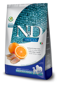 FARMINA N&D OCEAN - DOG Dry Herring&Orange ADULT MED&MAX 2,5 kg