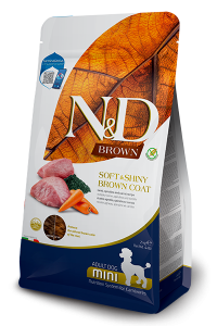 FARMINA N&D BROWN - DOG Dry Lamb Spirulina&Carrot ADULT MINI 2 kg
