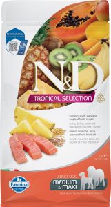 FARMINA N&D TROPICAL SELECTION – DOG Sausas maistas suaugusiems vidutinių ir didelių veislių šunims su lašiša 2 kg
