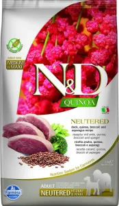 FARMINA N&D QUINOA - DOG Dry NEUTERED Duck Broccoli&Asparagus ADULT MED&MAX 2,5 kg