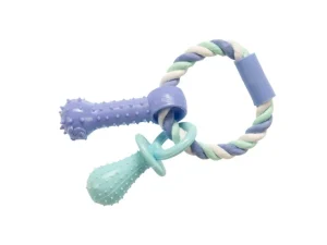 Gimdog Cotton Dent + Rope Ring W/Tpr 15cm žaislas šuniui