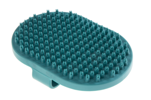 Gimdog Oval Brush ovalios guminės šukos ant delno