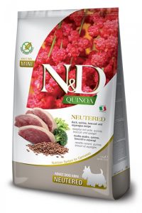FARMINA N&D QUINOA - DOG Dry NEUTERED Duck Broccoli&Asparagus ADULT MINI 7 kg
