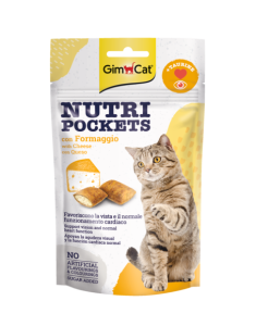 GimCat Nutri Pockets with Cheese & Taurine skanėstai katėms su Sūriu ir Taurinu 60g