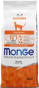 Monge Dry Cat Adult Monoprotein sterilizuotoms katėms su antiena 10kg
