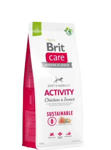 Brit Care Sustainable Activity Chicken&Insect sausas maistas šunims su vištiena vabzdžiais 12 kg