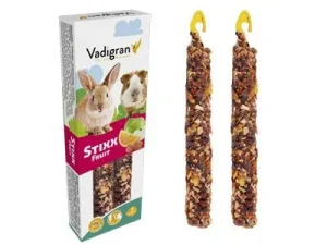 VADIGRAN Stixx Fruit triušiams, jūrų kiaulytėms 115g 2vnt (10)