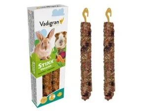 VADIGRAN Stixx Veggies triušiams, jūrų kiaulytėms 115g 2vnt (10)