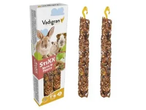 VADIGRAN Stixx MAX triušiams, jūrų kiaulytėms, žiurkėnams 150g 2vnt (5)