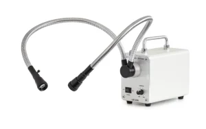 Dviejų lankstomų kaklų apšvietimas, 20 W LED, 6400 K pristatymas iki 3 d.d.