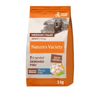 HEALTHY GRAINS MED/MAX ADULT WHTE FISH 3 kg