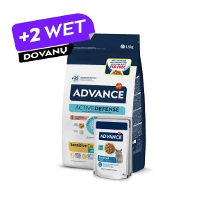 Sensitive sterilized (lašiša, miežiai) 1,5 kg +2 WET