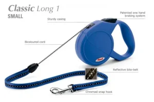 FLEXI CLASSIC (S) 5m mėlynas iki 12kg