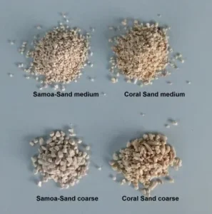 Samoa baltas argonito smėlis 3-4mm 15kg