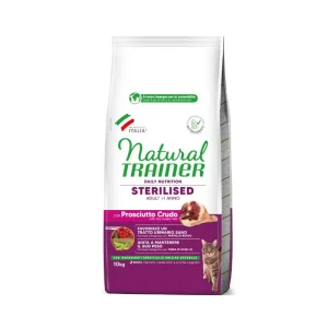 NATURAL TRAINER Cat adult Sterilised HAM su vytintu kumpiu 10kg