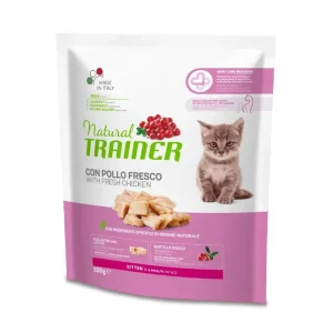 NATURAL TRAINER Cat Kitten Chicken kačiukams su vištiena 0.3kg