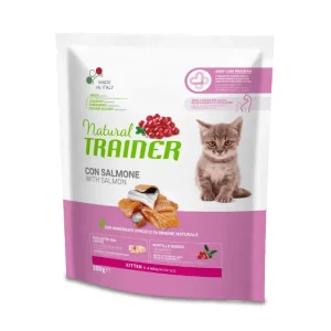 NATURAL TRAINER Cat Kitten Salmon kačiukams su lašiša 0.3kg