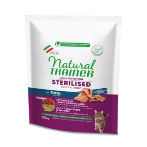 NATURAL TRAINER Cat adult Sterilised TROUT su upėtakiu 0.3kg