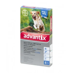 Advantix lašai šunims 25-40kg, 1 pipetė