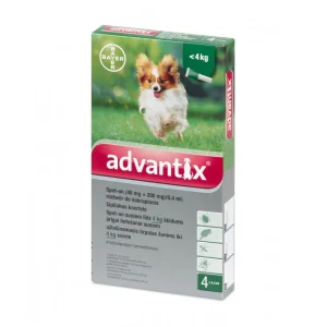 Advantix lašai šunims iki 4kg, 1 pipetė