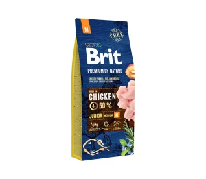 Brit Premium By Nature Junior M sausas maistas šunims 15 kg