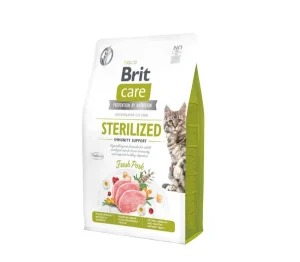 Brit Care Cat GF Sterilized Immunity Support sausas maistas katėms 2 kg