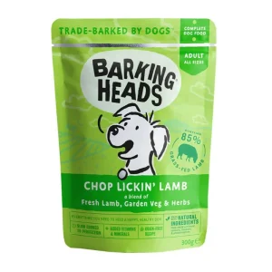 BARKING HEADS Chop Lickin' Lamb konservai šunims su ėriena 300g 10vnt