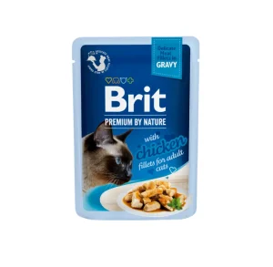 Brit Premium Cat Delicate konservai katėms maiš. Chicken in Gravy 85 g