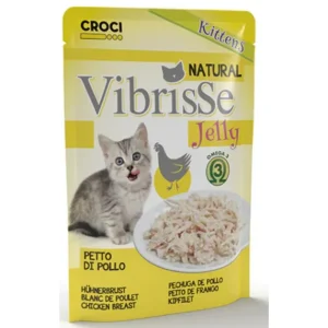 VIBRISSE konservai kačiukams vištienos krūtinėlė želatinoje 70g 18vnt