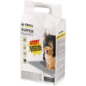 CROCI SUPER NAPPY Higieniniai paklotai su anglimi 84x57cm, 14vnt (8)