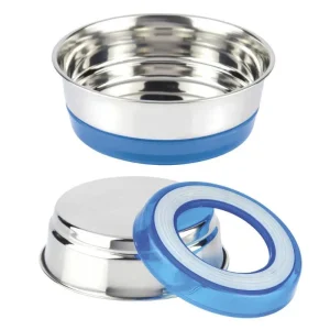 CROCI metalinis dubenėlis mėlynu padu 470ml