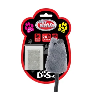 PET NOVA Plush Catnip pelytė su katžole 14cm 2vnt