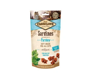 Carnilove Cat skanėstas Snack Sardine enriched with Parsley 50 g (galiojimas iki 2025-05-10)