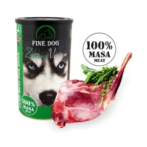 FINE DOG 100% konservas šunims su elniena 1200g (8)