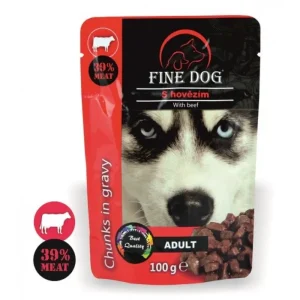 FINE DOG konservas šunims su jautiena 100g 22vnt